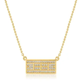 14Kt Gold and Diamond Tennis Court Necklace