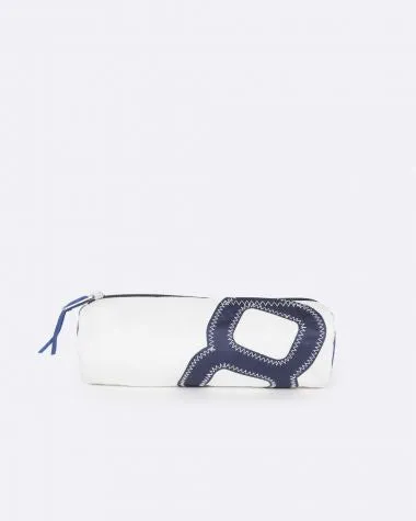 727 Pencil case Leather navy blue