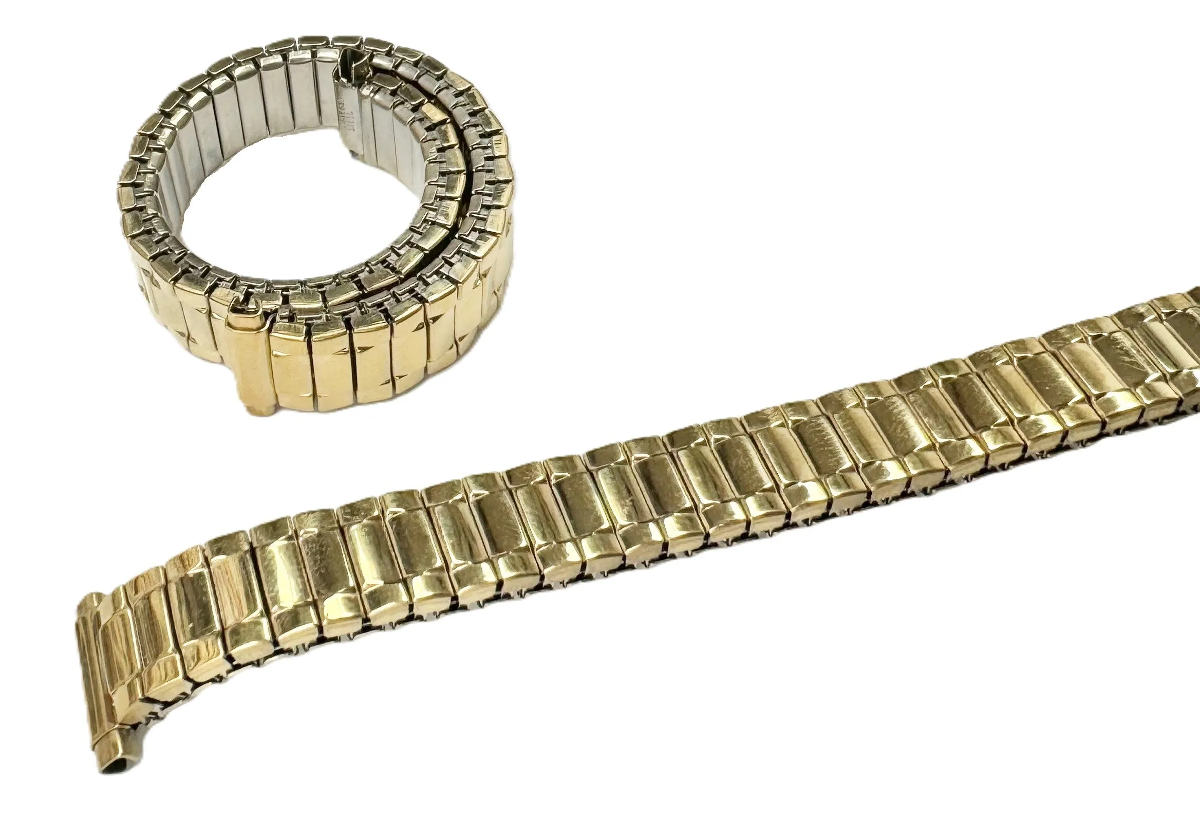 9-13MM Classic Style Oyster-Like Gold Color Stretch Band for Ladies Watches