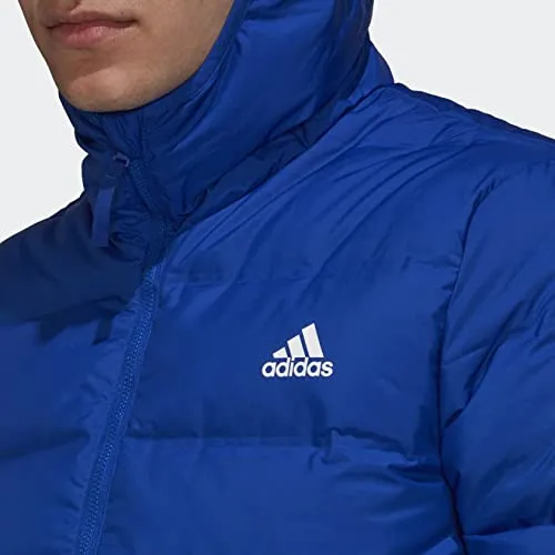 adidas mens Helionic Hooded Down Jacket Bold Blue X-Large