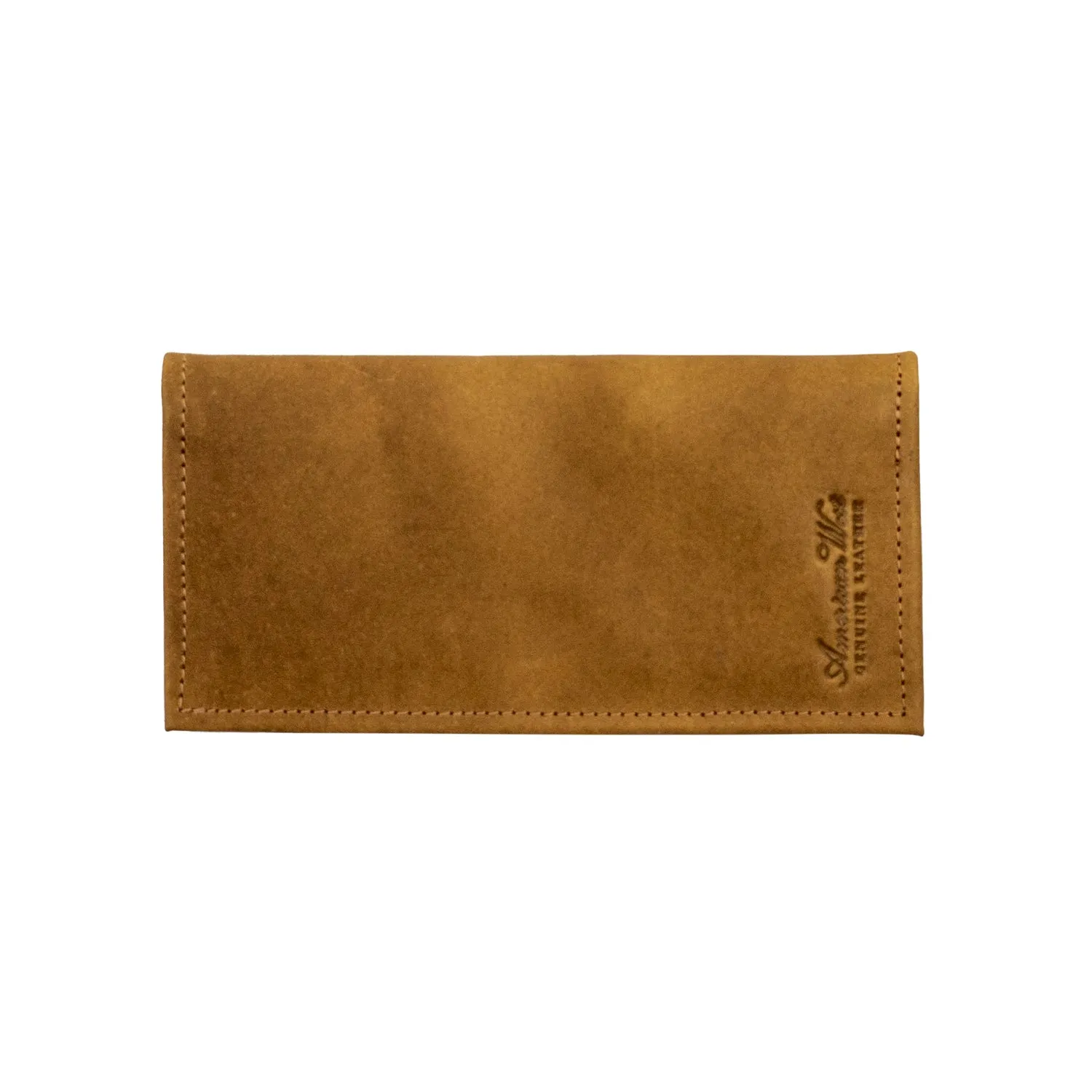 American West Mens Waxed Natural Tan Leather Rodeo Wallet