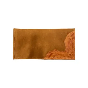 American West Mens Waxed Natural Tan Leather Rodeo Wallet