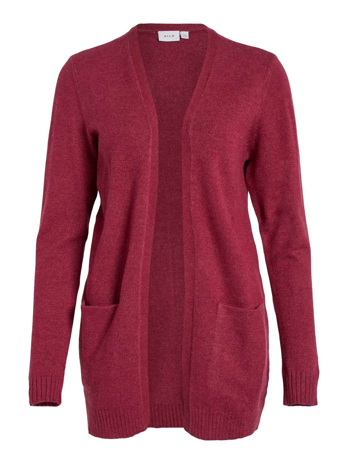 ASHLEY OPEN KNIT CARDIGAN (BEET RED)