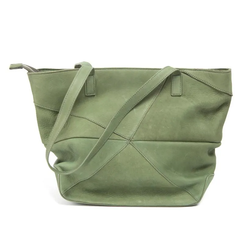 Best Fashion Green Womens Leather Tote Bags Medium Shoulder Tote Bag Purse for Ladies