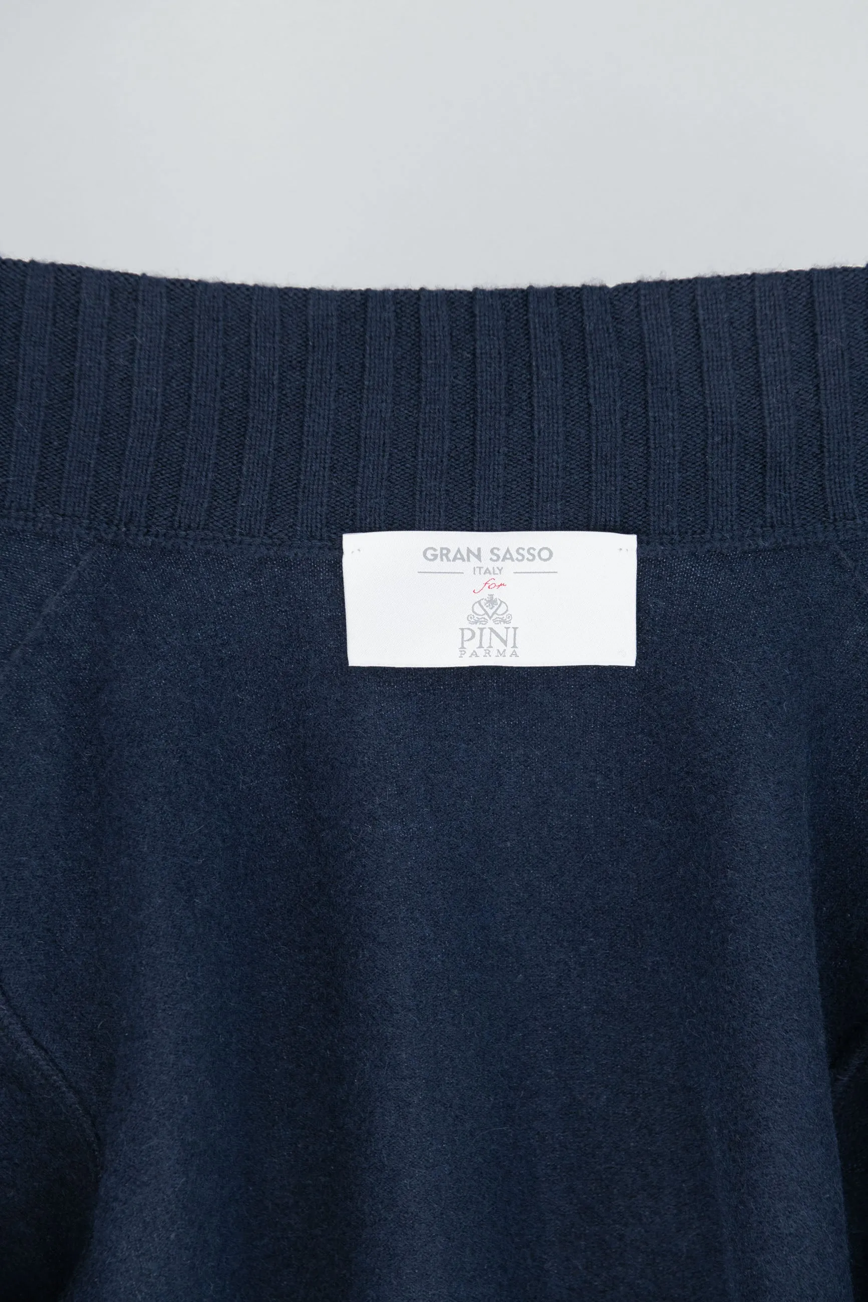 Blue Cashmere Knitted Bomber – Made in Italy