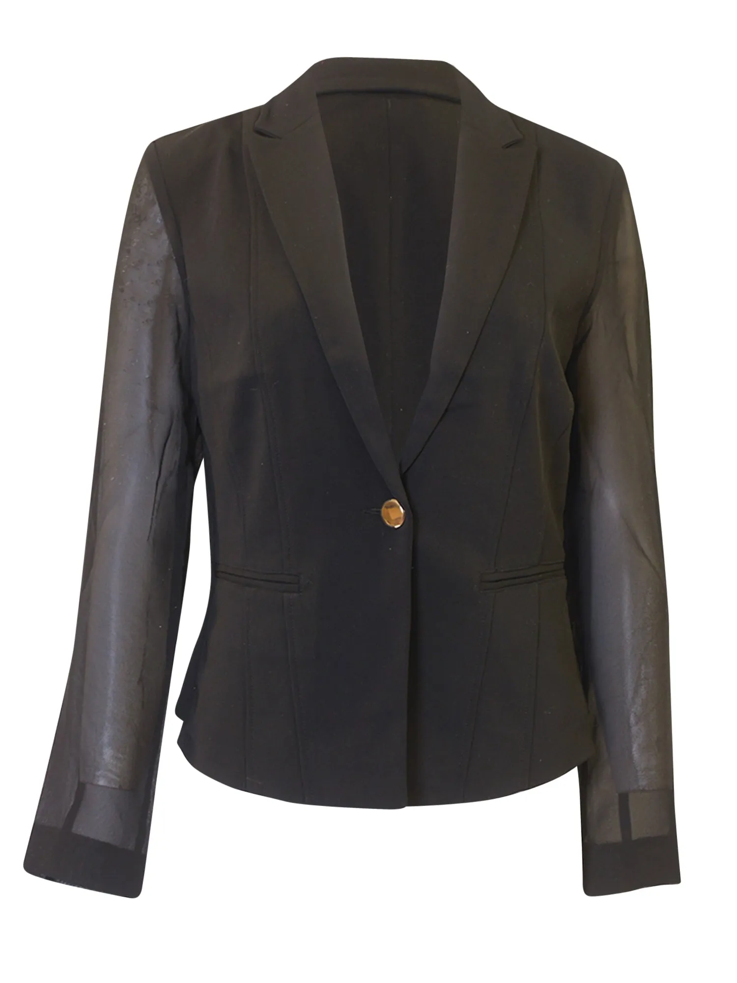 Cache Gold Button Blazer