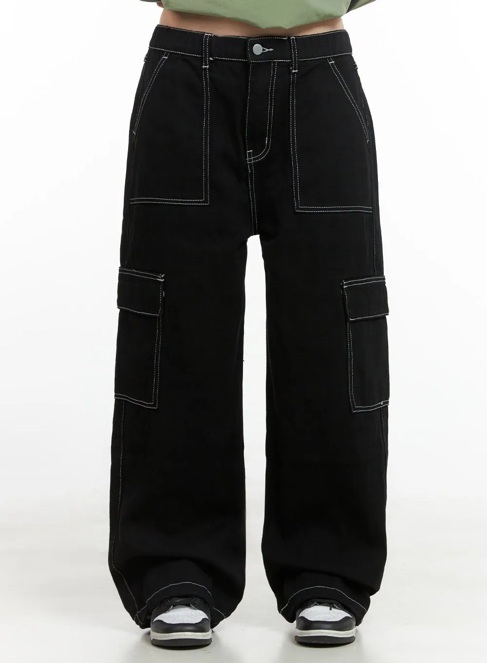 Cargo Stitch Cotton Wide Fit Pants CG420