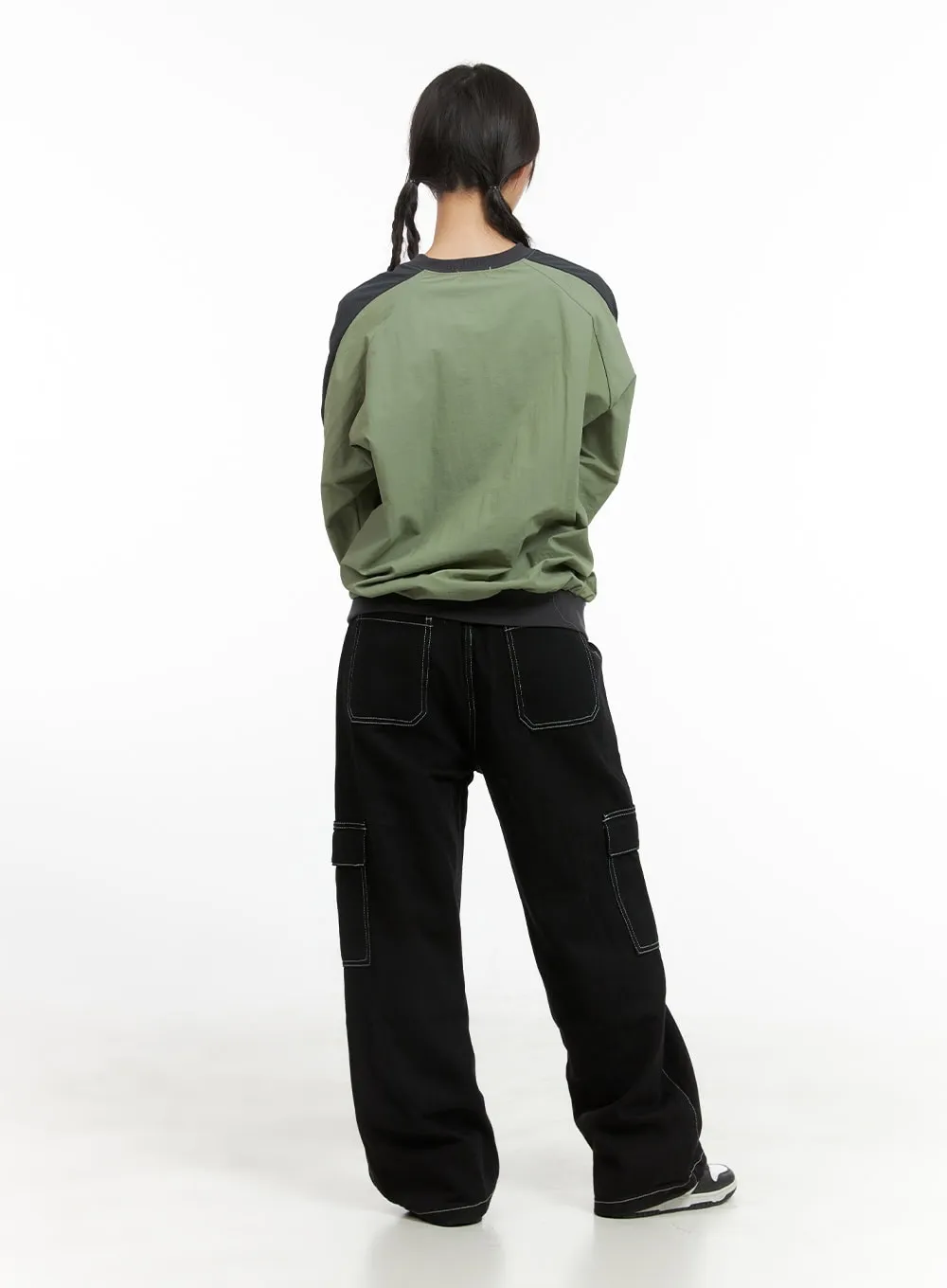 Cargo Stitch Cotton Wide Fit Pants CG420