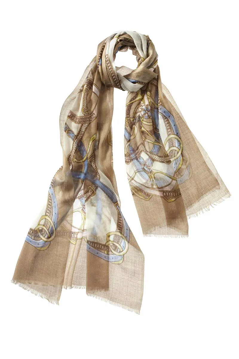 Cinta Scarf - Camel/Ivory