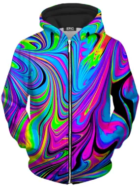 Cosmic Flow Unisex Zip-Up Hoodie