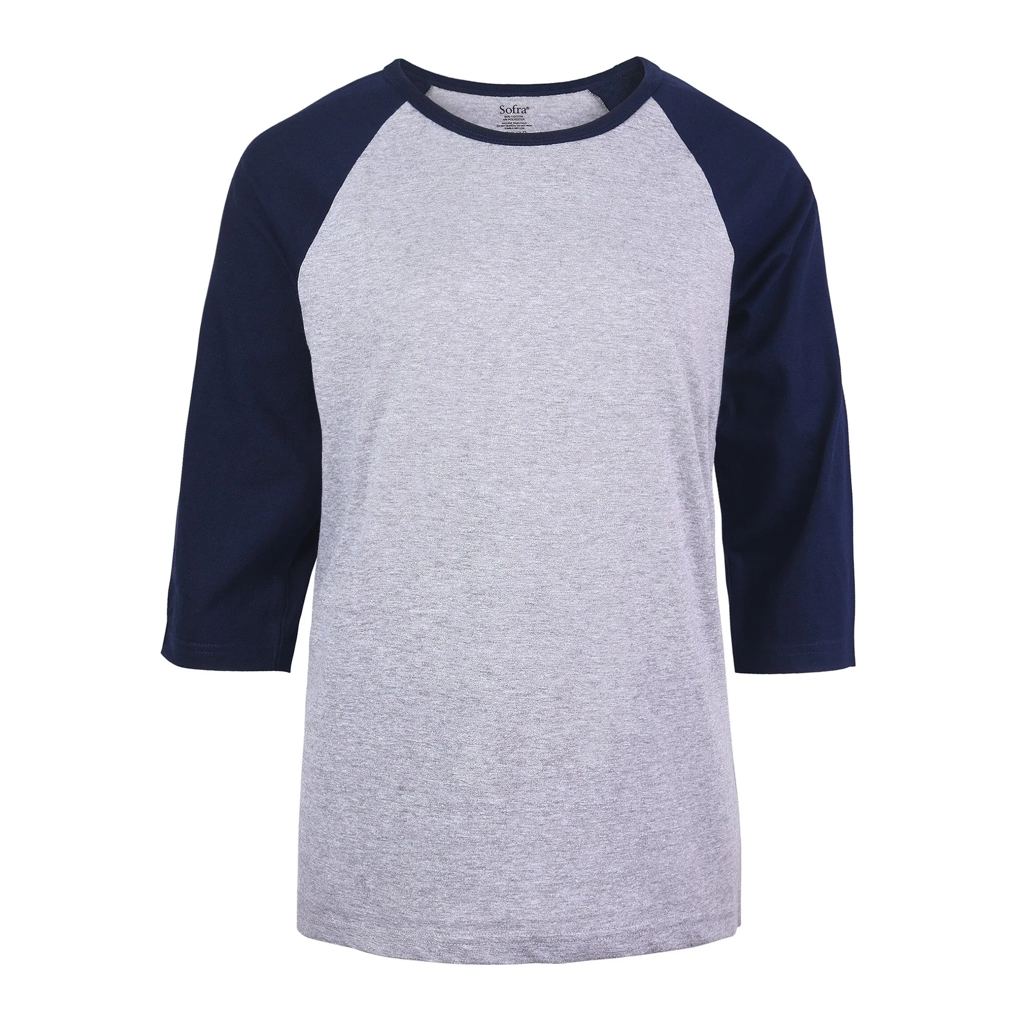 COTTONBELL LADIES BASEBALL TEE (LBT001C_LT.H/NV)