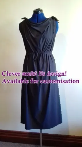 Dark Brown Drape Dress