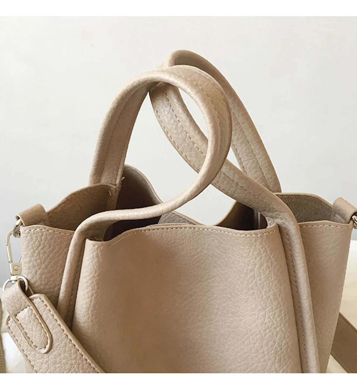 Elena Handbags Ultra Soft Leather Bucket Bag