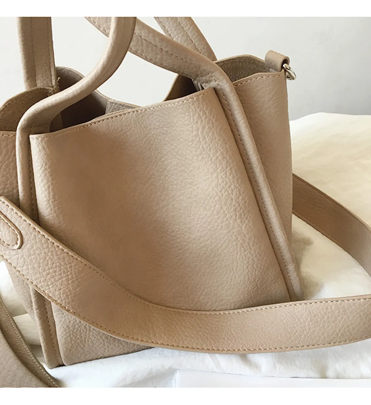 Elena Handbags Ultra Soft Leather Bucket Bag