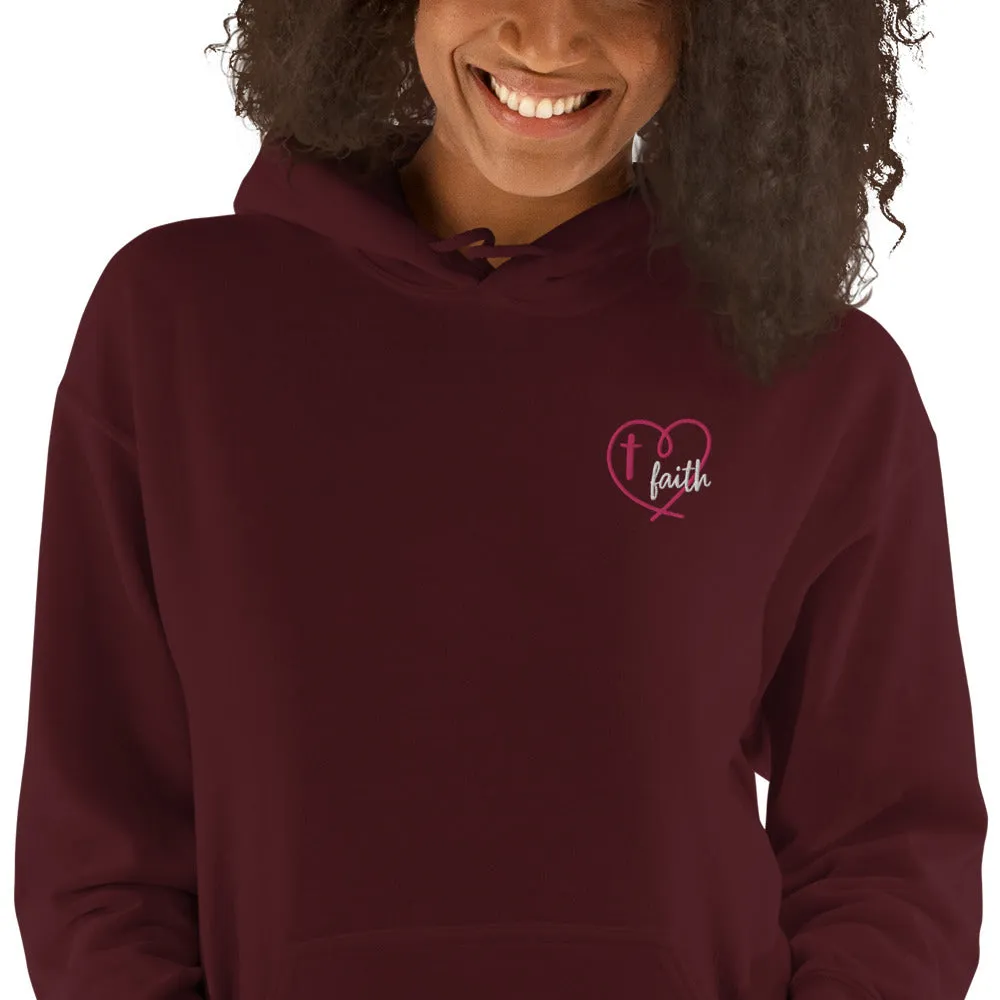 Faith Heart Unisex Christian Hoodie