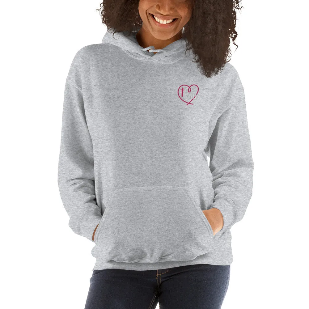 Faith Heart Unisex Christian Hoodie