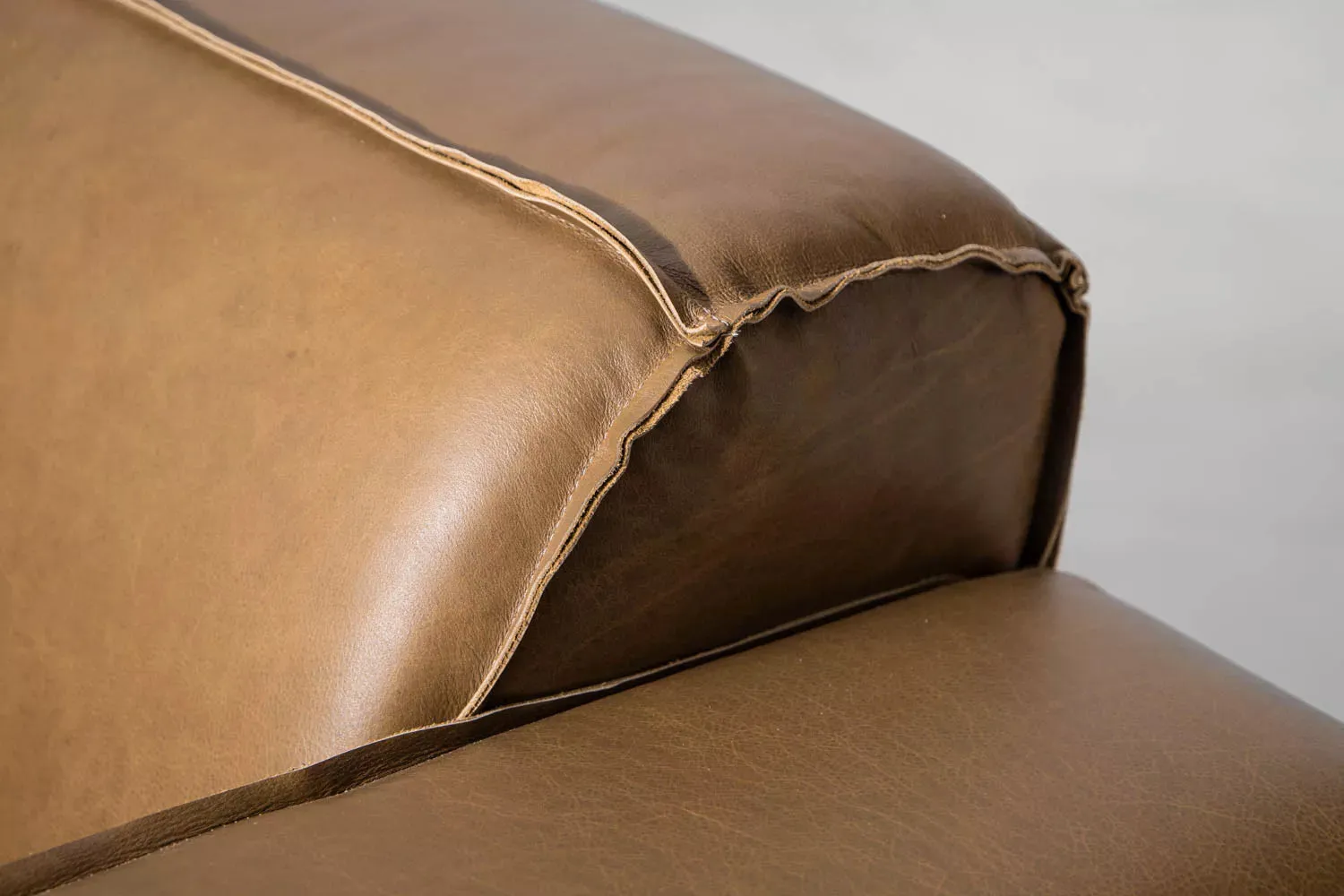 Faraai Leather Square Armchair