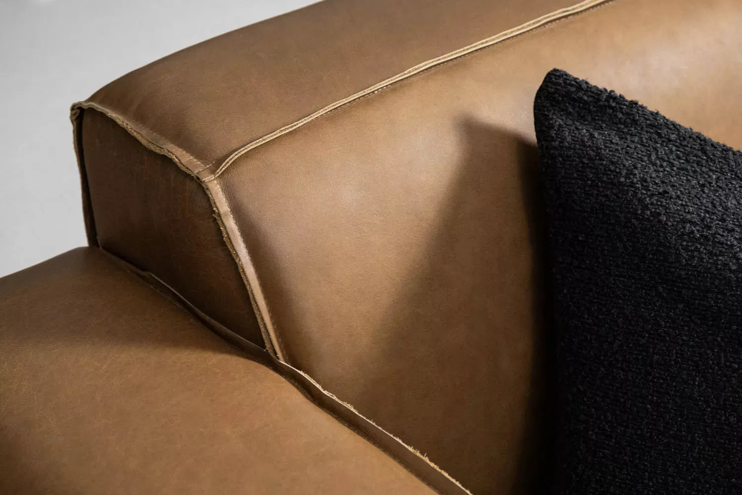 Faraai Leather Square Armchair