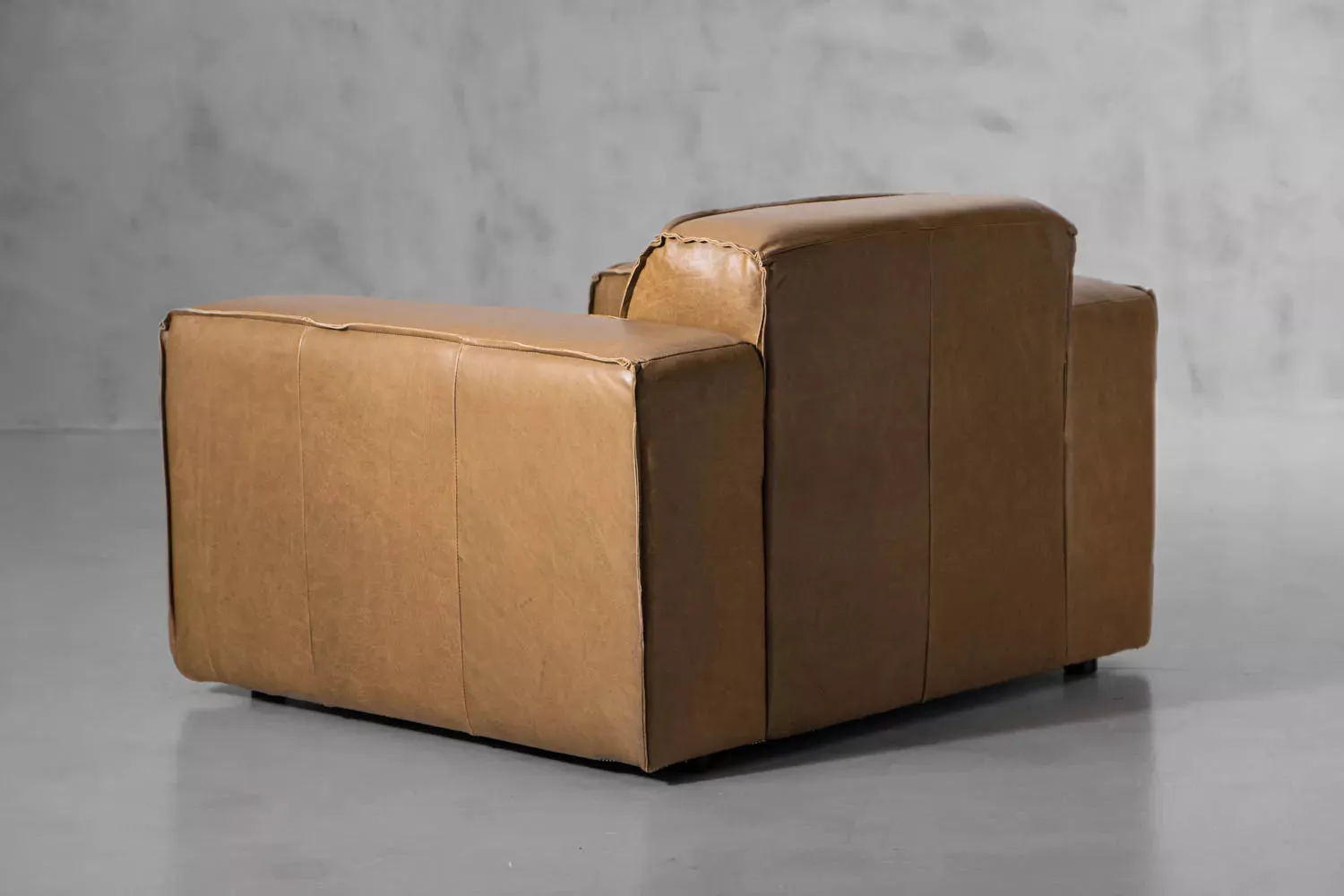 Faraai Leather Square Armchair