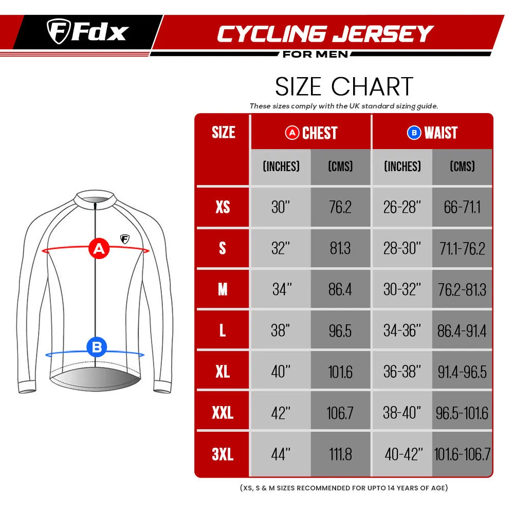 Fdx Viper Men's & Boy's Blue Thermal Roubaix Long Sleeve Cycling Jersey