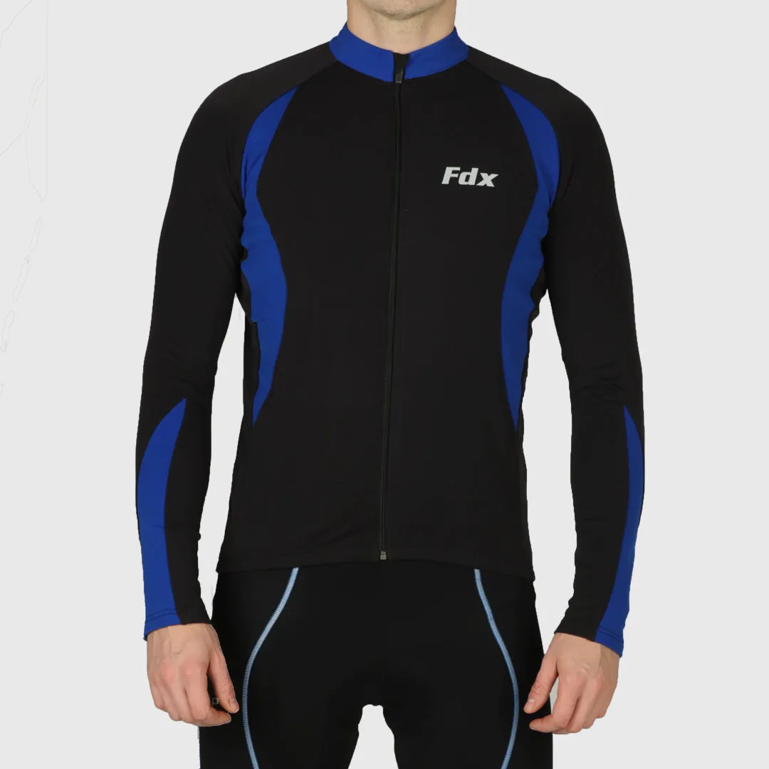 Fdx Viper Men's & Boy's Blue Thermal Roubaix Long Sleeve Cycling Jersey