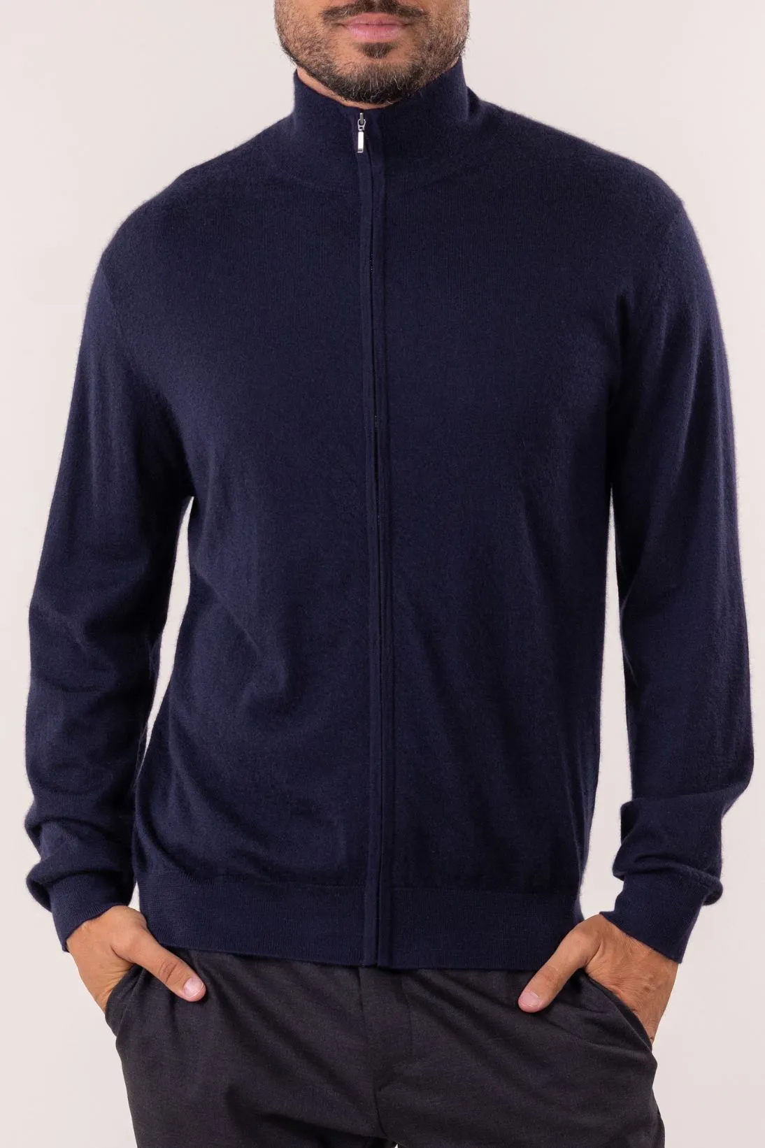 FULL ZIP MOCK CARDIGAN