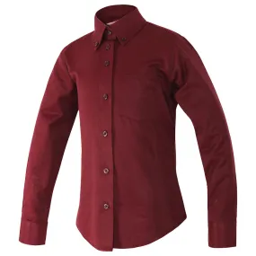 Girls Maroon Blouse-Round Hem