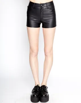 HIGH WAIST FAUX LEATHER SHORT