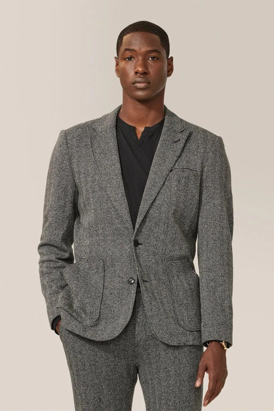 Hollis Blazer | Responsible Herringbone Cotton