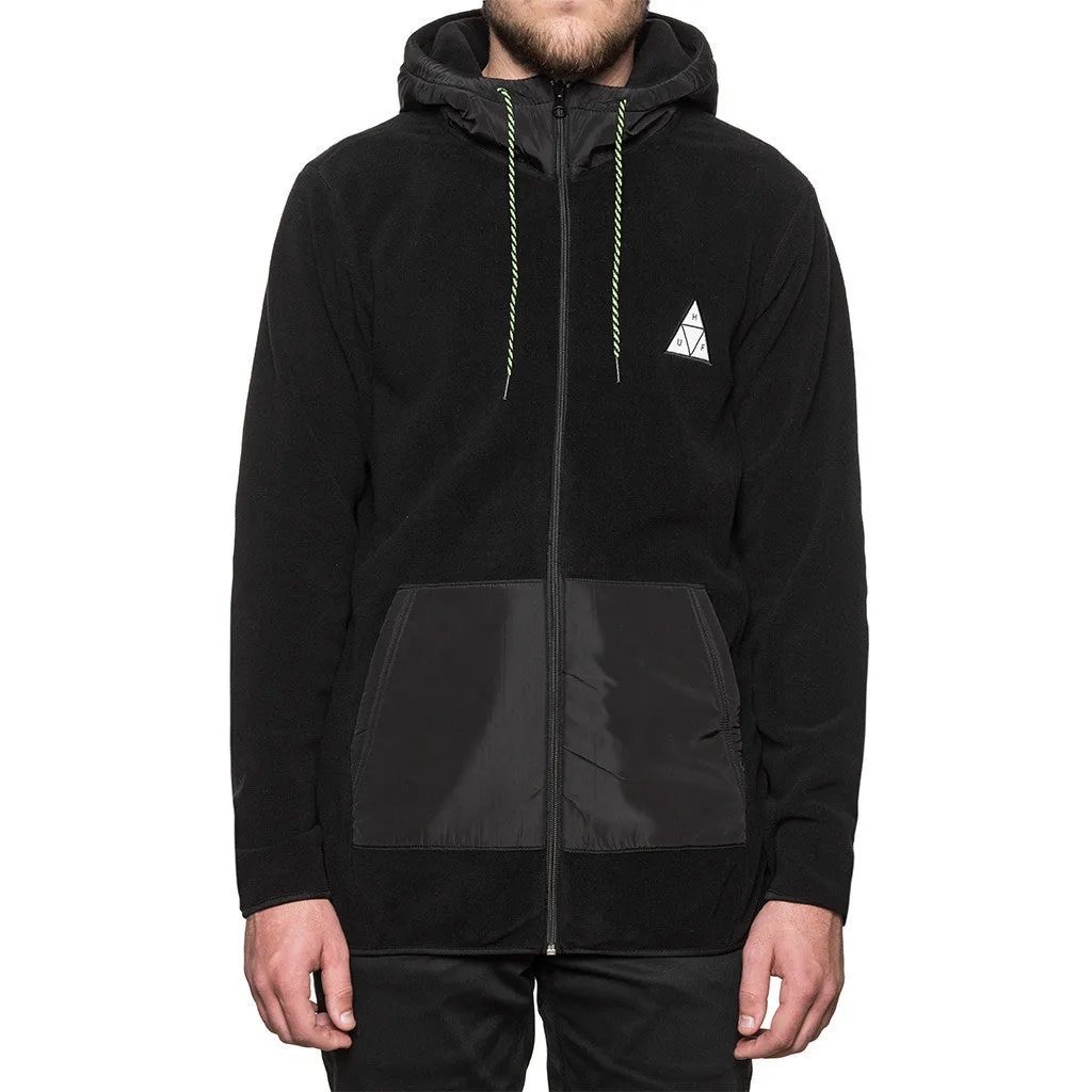 HUF - Stanton Polar Fleece Men's Zip Hood, Black