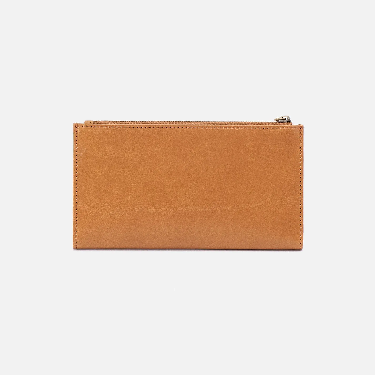 Jill Large Bifold Wallet In Polished Leather - Natural