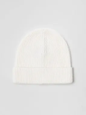 Knitted hat from cashmere in the shade Ice White