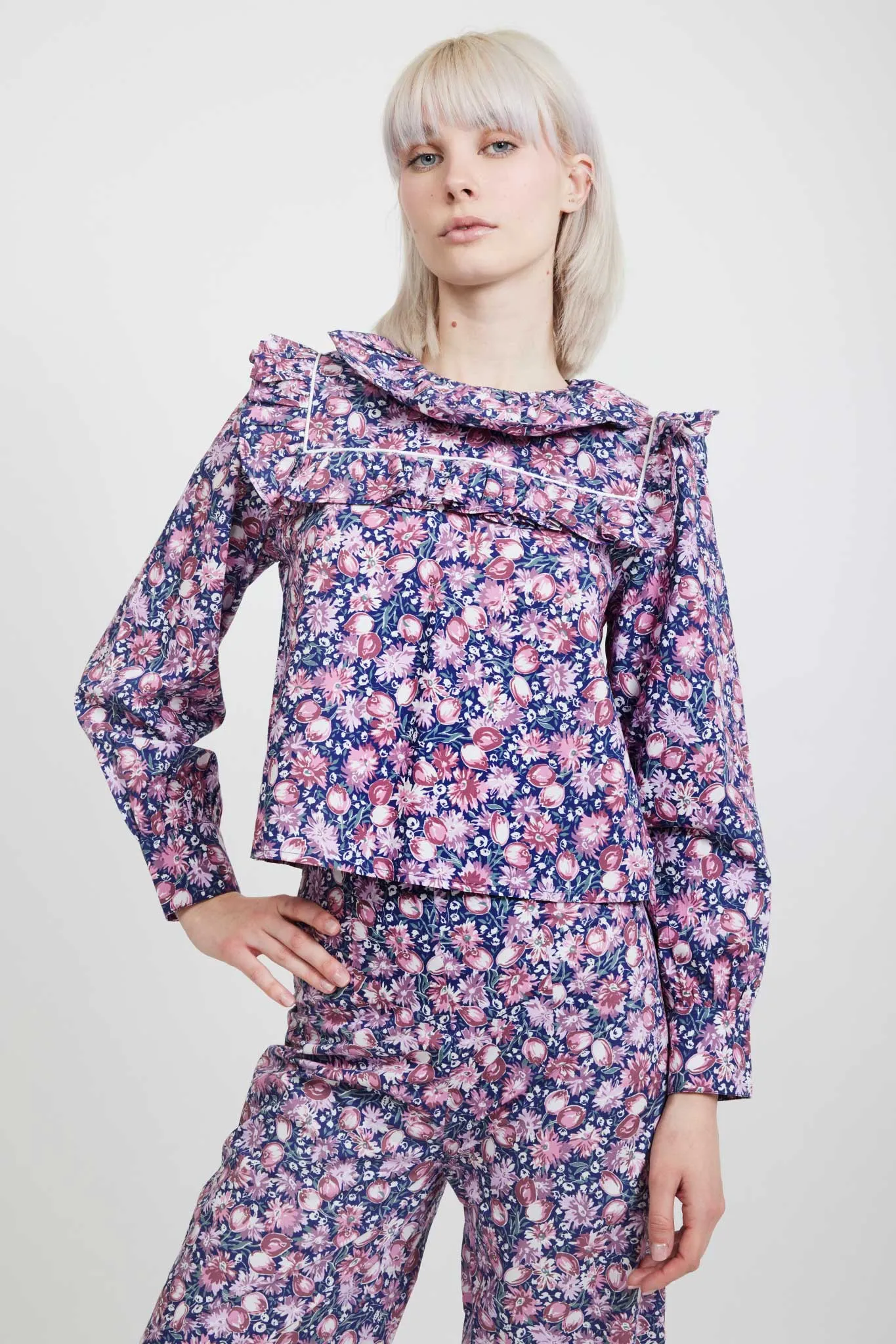 Laura Ashley x BATSHEVA Rhodri Blouse in Inglesham