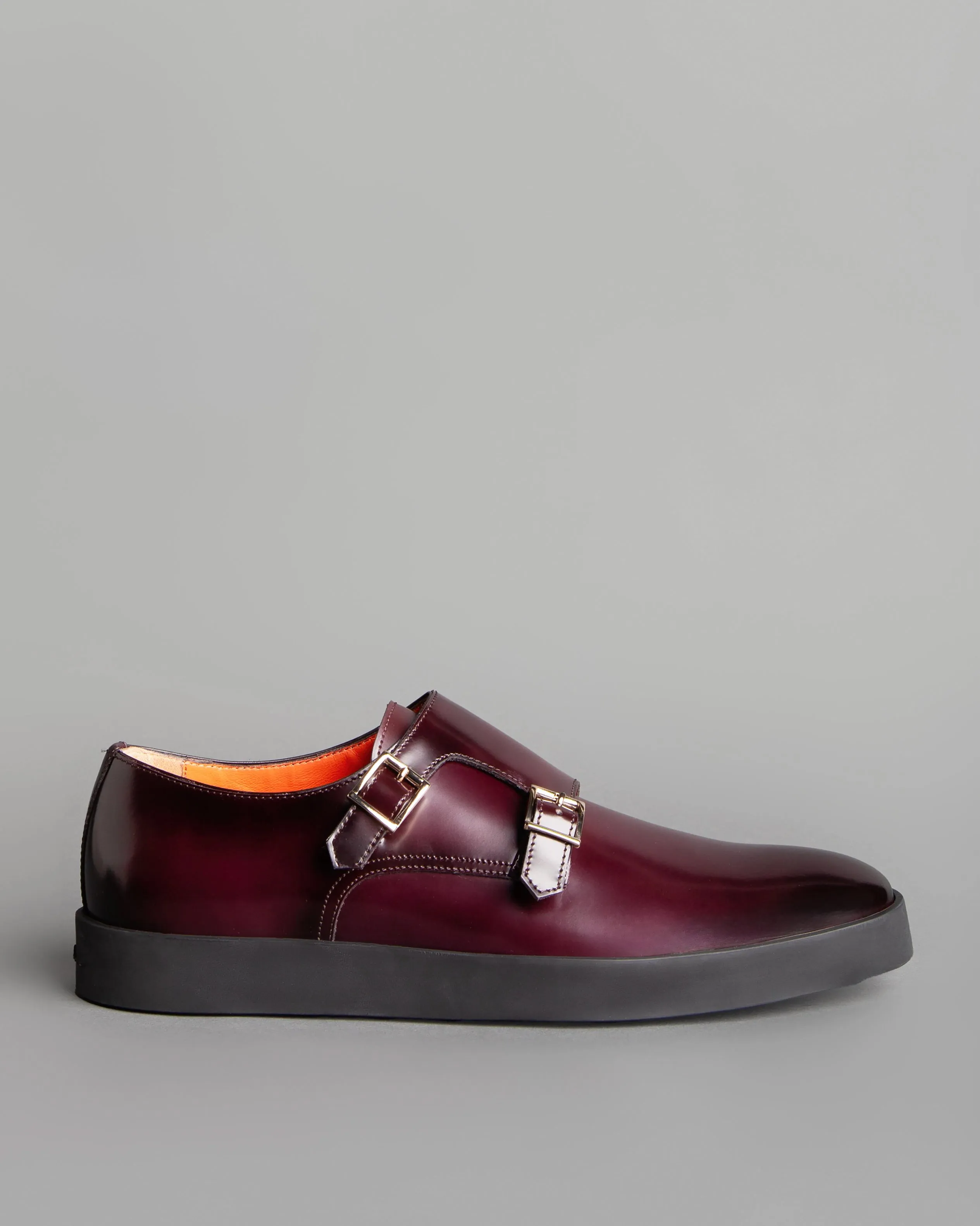 Leather Double-Buckle Shoe