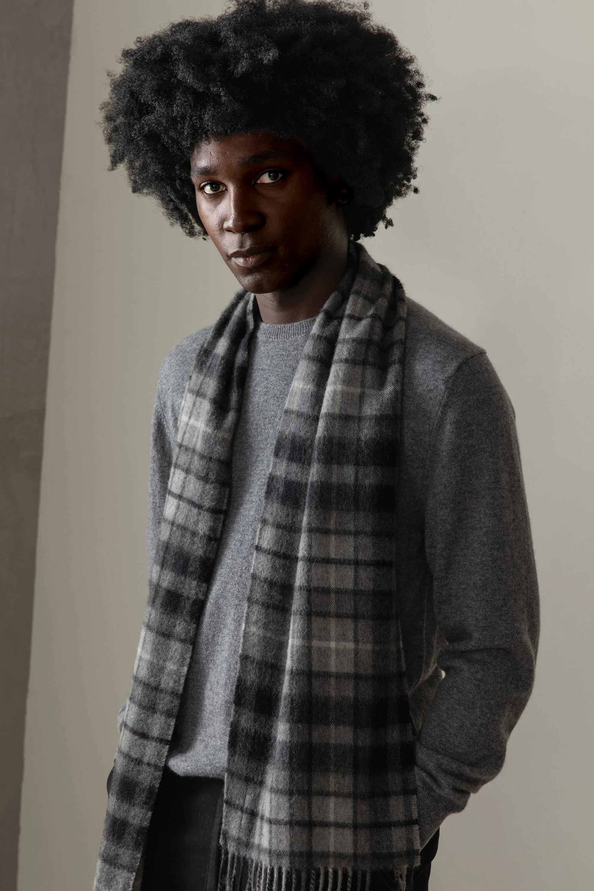 Made In Scotland Heritage Cashmere Scarf - Buchanan Grey