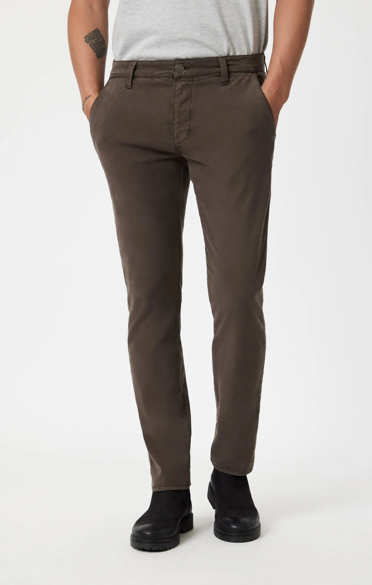 MILTON SLIM STRAIGHT CHINO IN OAK LUXE TWILL