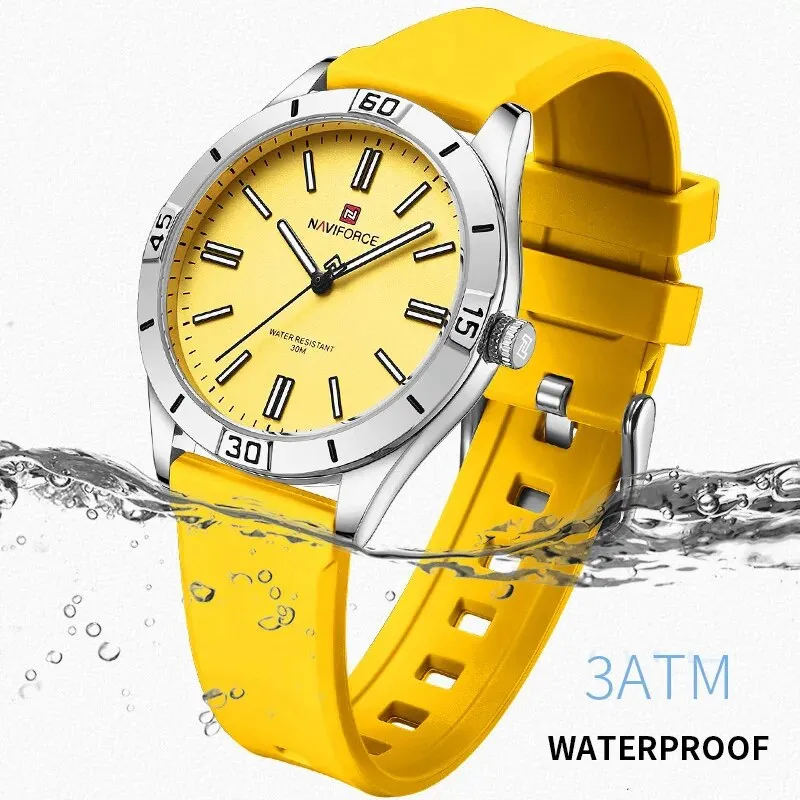 NAVIFORCE 5041 Brand New Design Women's Simple Watch Fashion Ladies Clock Waterproof Silicone Strap Wristwatch Relogio Feminino 2023