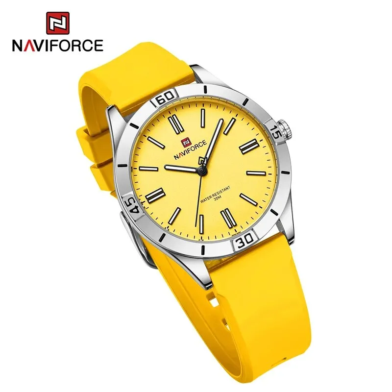 NAVIFORCE 5041 Brand New Design Women's Simple Watch Fashion Ladies Clock Waterproof Silicone Strap Wristwatch Relogio Feminino 2023