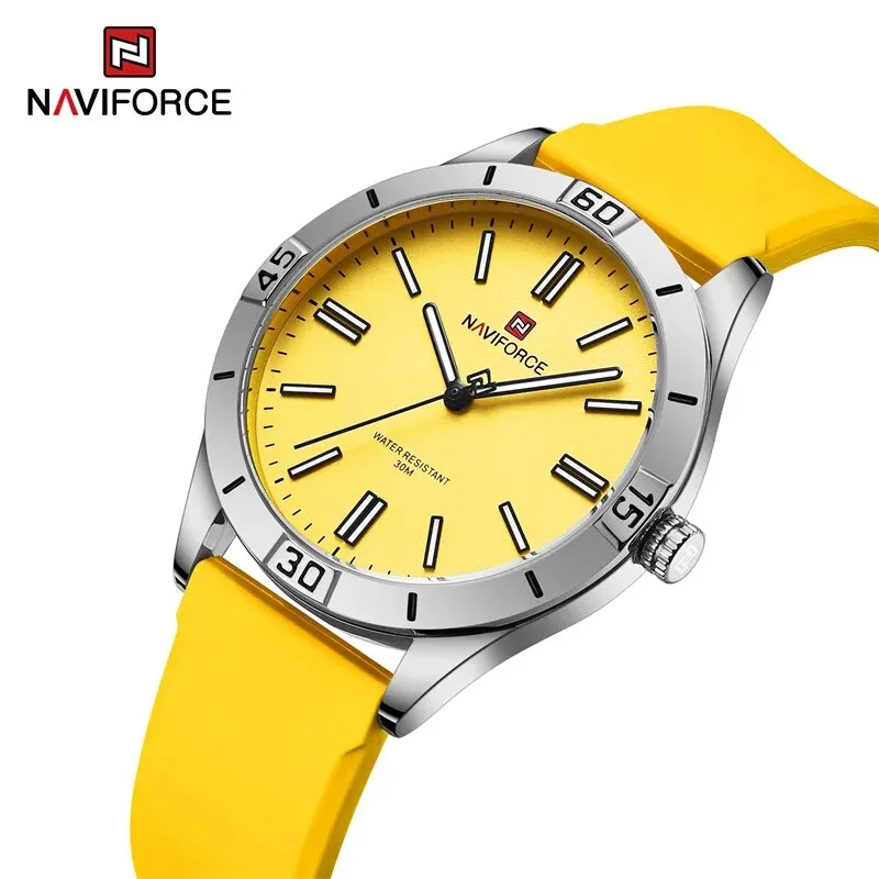 NAVIFORCE 5041 Brand New Design Women's Simple Watch Fashion Ladies Clock Waterproof Silicone Strap Wristwatch Relogio Feminino 2023