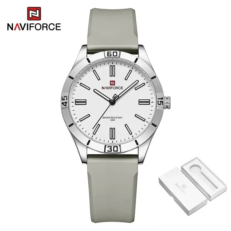 NAVIFORCE 5041 Brand New Design Women's Simple Watch Fashion Ladies Clock Waterproof Silicone Strap Wristwatch Relogio Feminino 2023