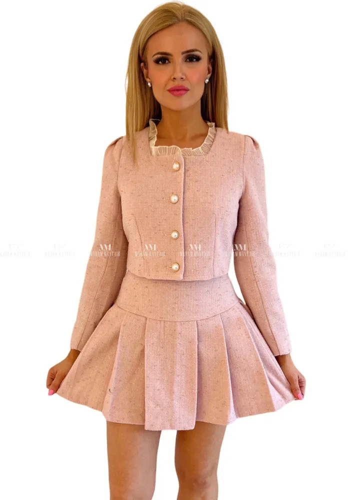 Pamela Pink Frill Skirt & Jacket