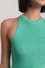 Pia Sleeveless Green Tank