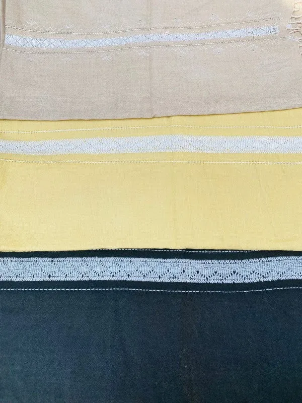 Pure Australian Wool Hand-Woven Shawl with Tarkashi Embroidery