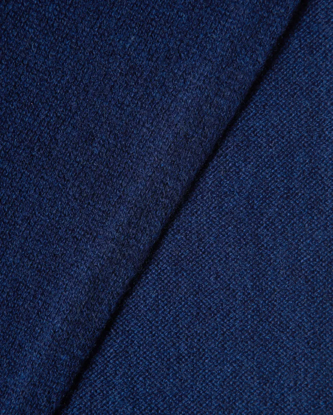 Pure Cashmere Plain Knit Scarf Blue