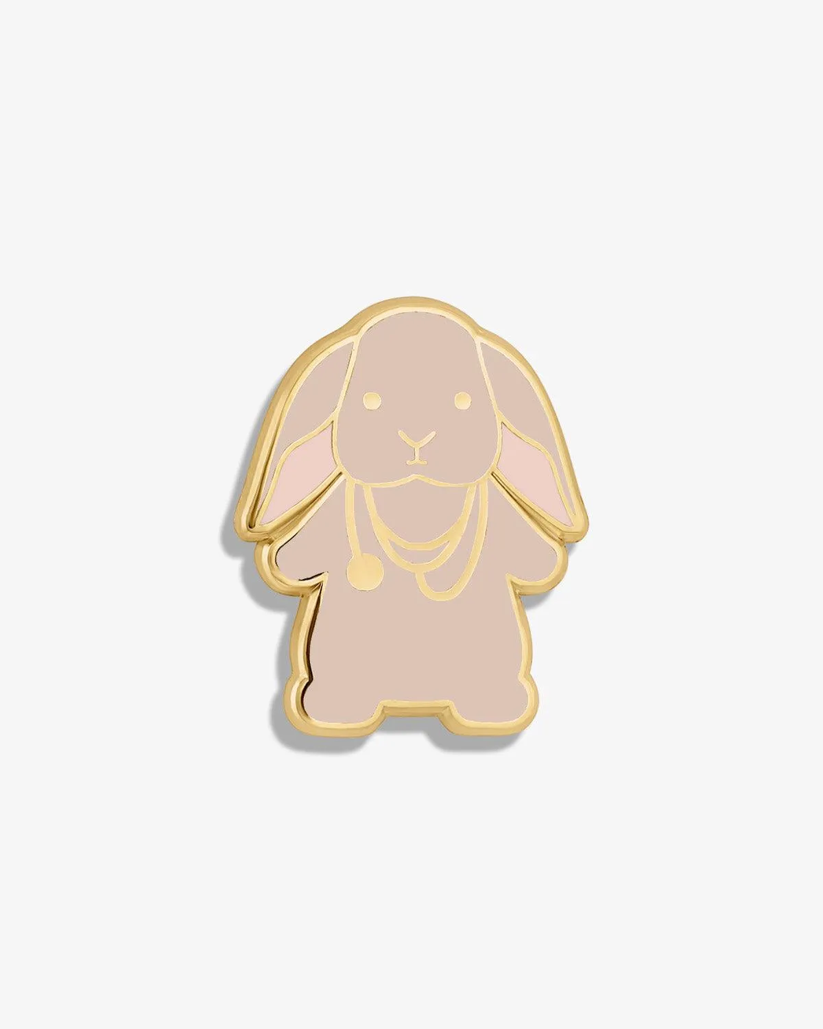 Rabbit w/ Stethoscope Lapel Pin