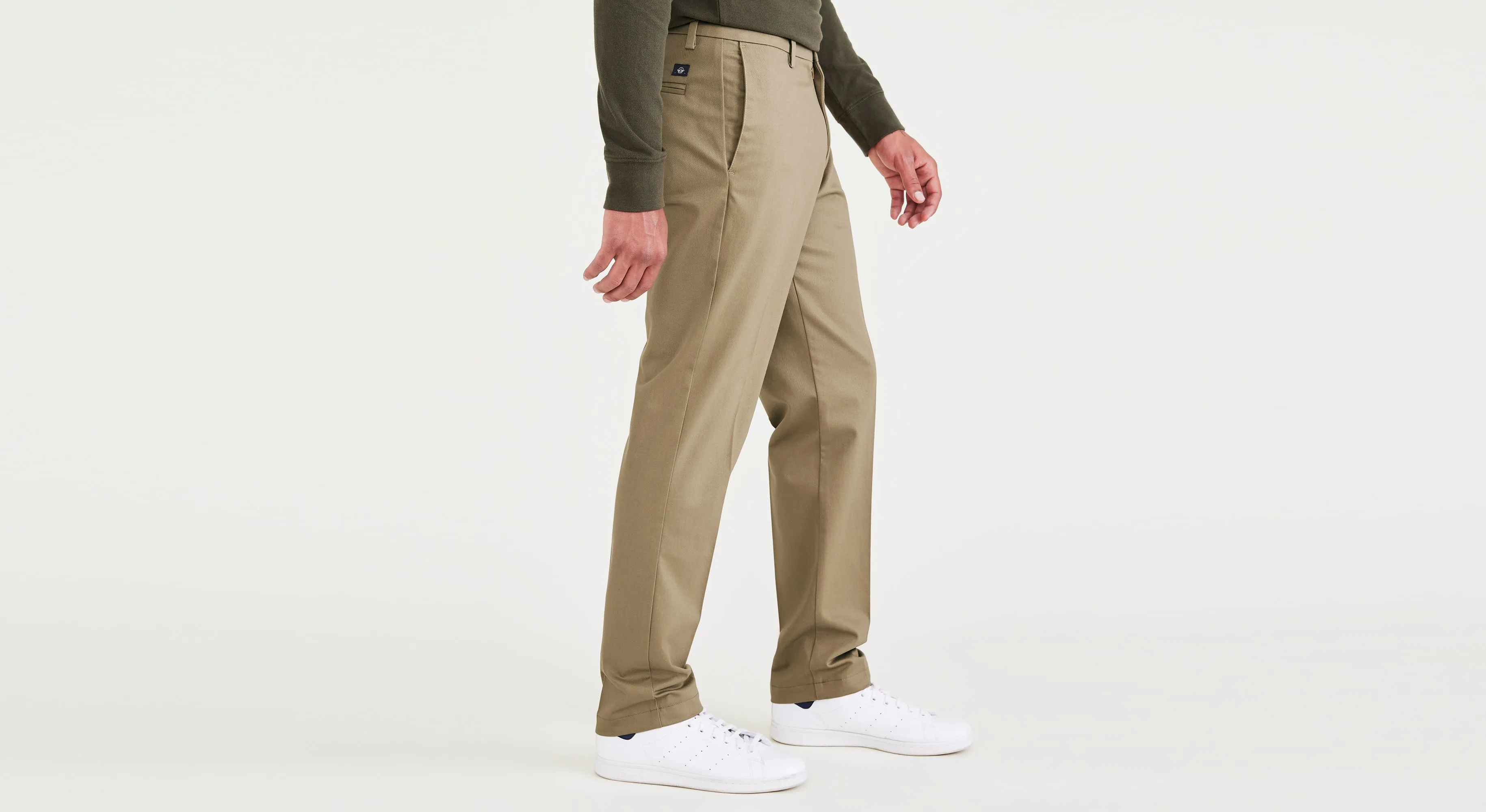 Signature Iron Free Khakis, Creased, Slim Fit with Stain Defender®