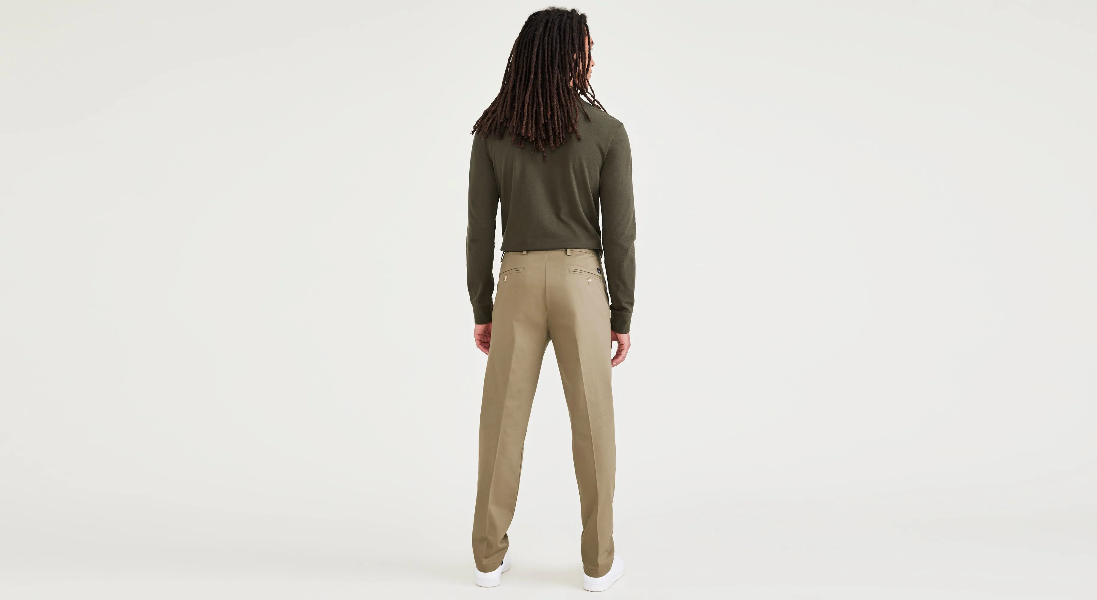 Signature Iron Free Khakis, Creased, Slim Fit with Stain Defender®