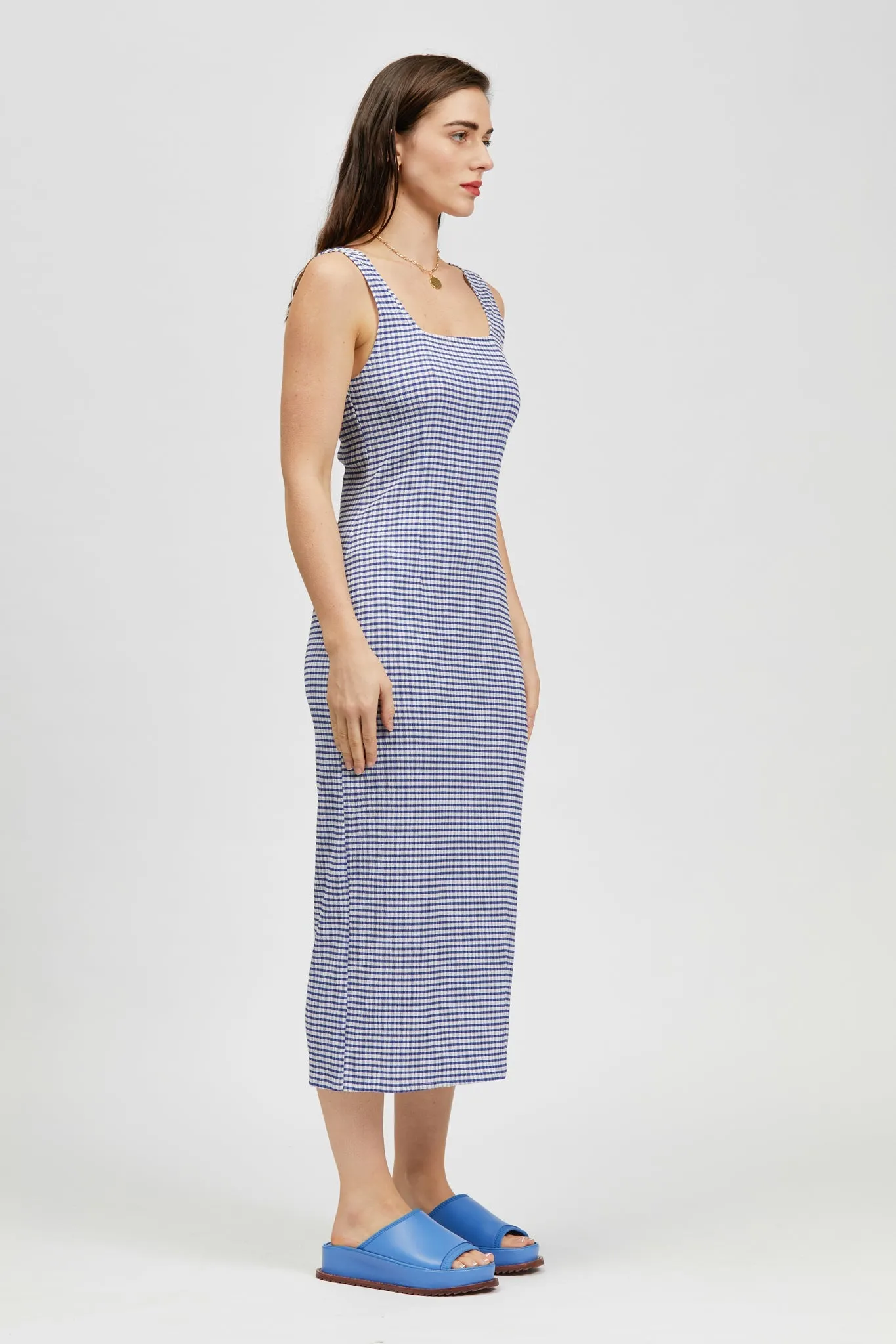 Sim Dress Blue/White Check