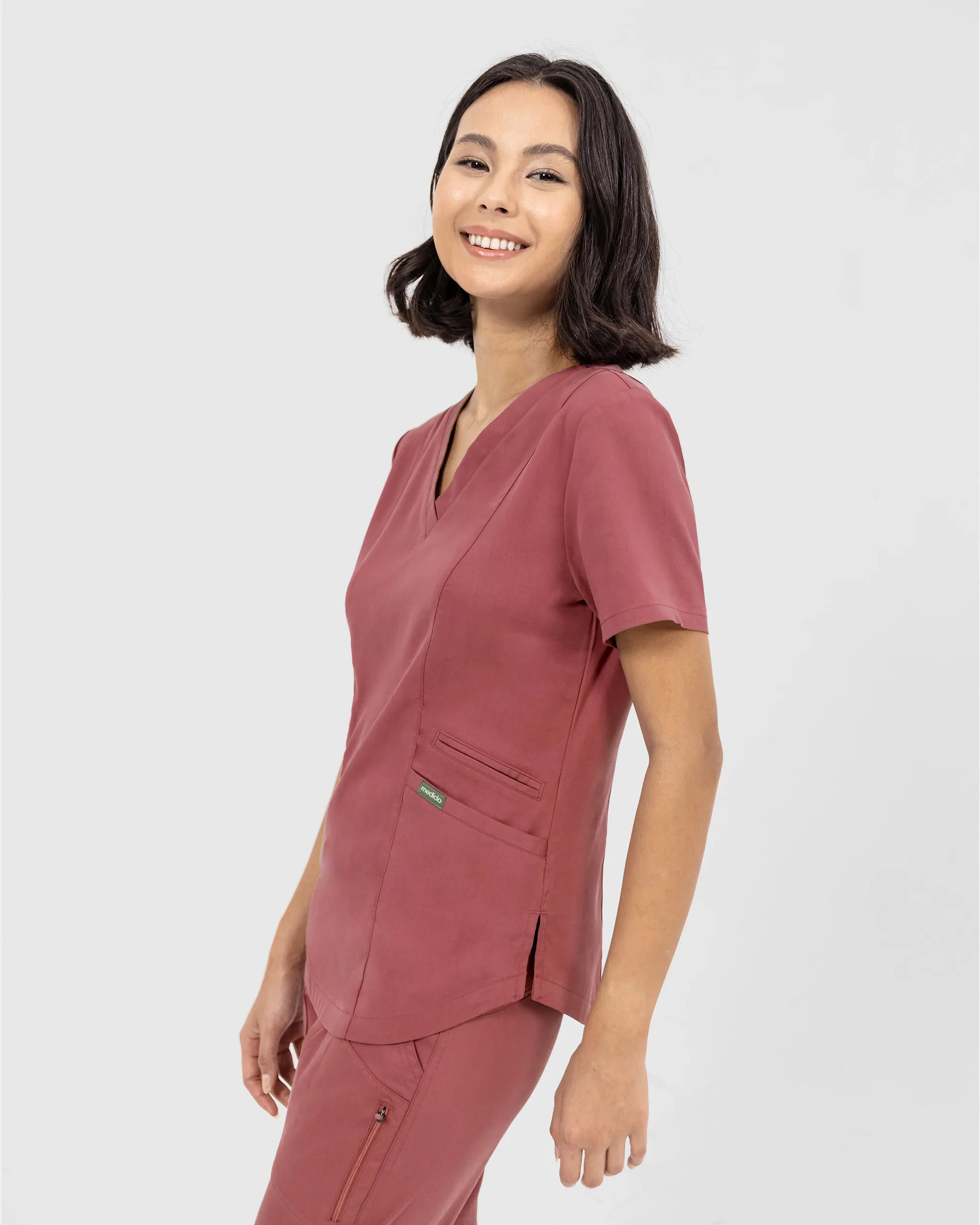 TENCEL™ Amelia‎ ‎ Fitted Scrub Top (Final Sale)