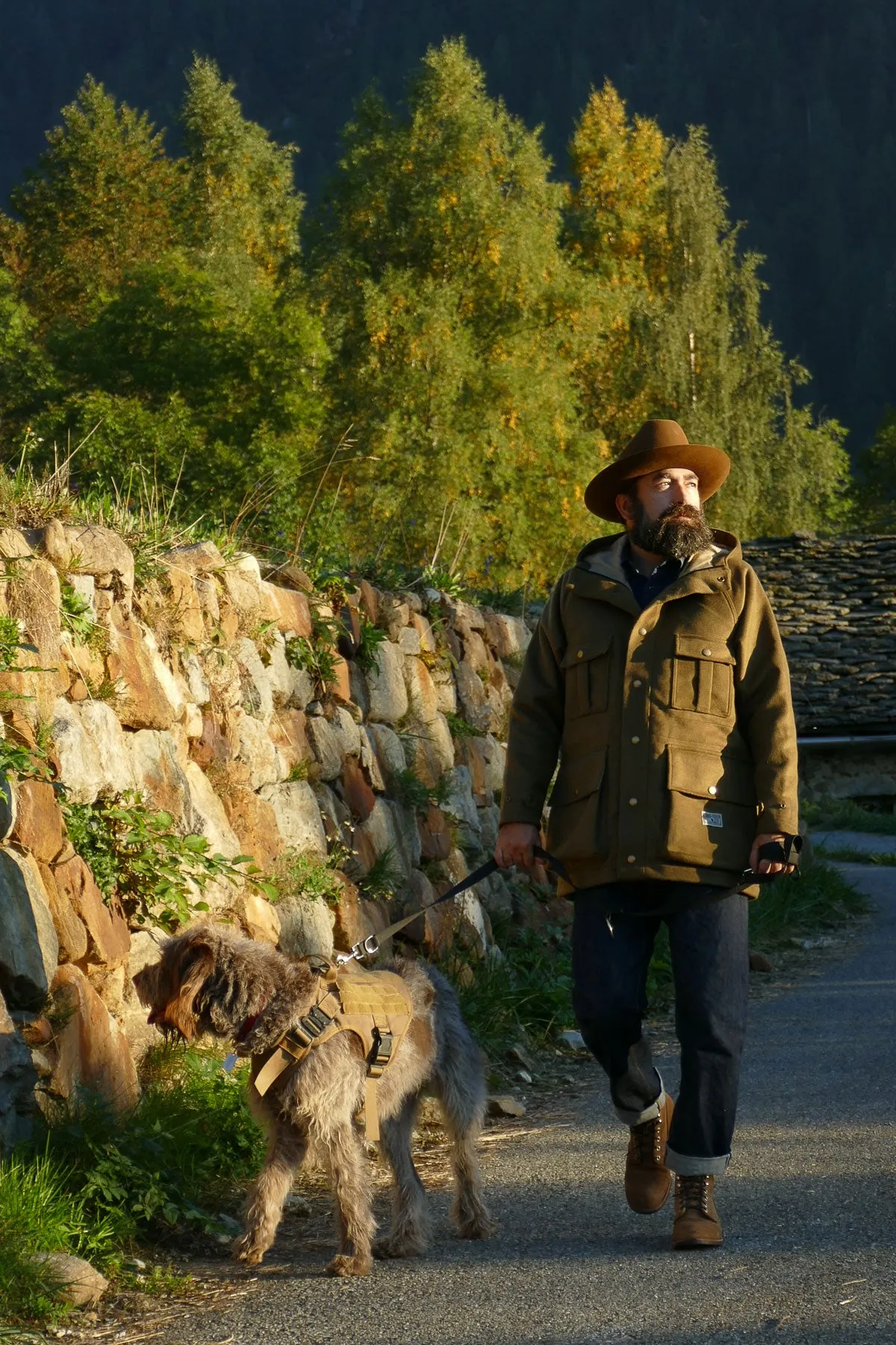 The Quartermaster - "Curzio" Wool Hooded Parka in Olive